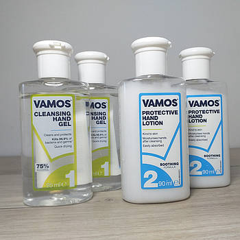 Антисептик та захисний лосьйон для рук Vamos мульти пак 4 шт/уп (X-439)