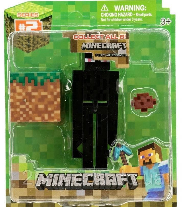 Фігурка Ендермен із блоком землі Minecraft