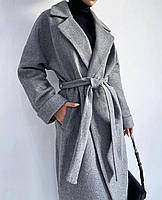 Жіноче кашемірове пальто з відкладним коміром (Норма і напівбатал), фото 4