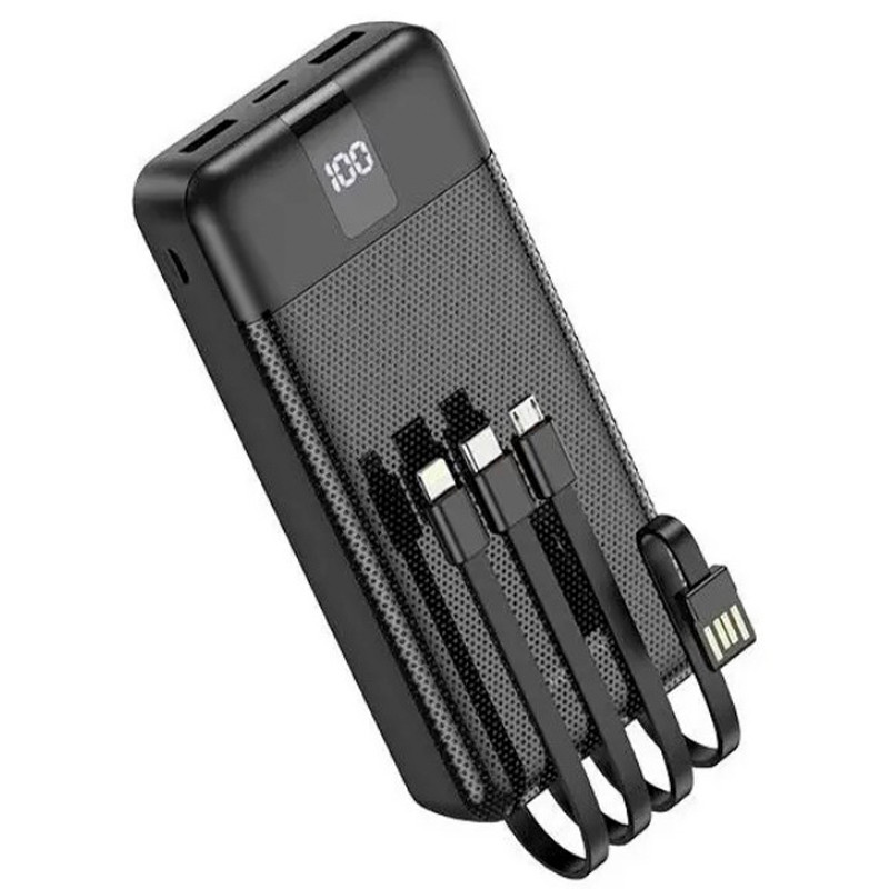 Зовнішній акумулятор Borofone BJ20A 20000 mAh з вбудованими кабелями