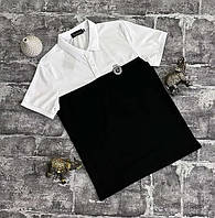 Мужская футболка поло Billionaire, черная брендовая тенниска с воротником Биллионер fms