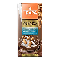 Шоколад молочний з мигдалем TRAPA INTENSO без глютену 175г Іспанія