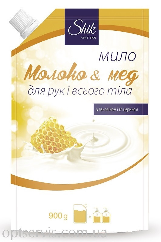 Рідке крем-мило Shik Молоко і мед 900 мл, фото 1