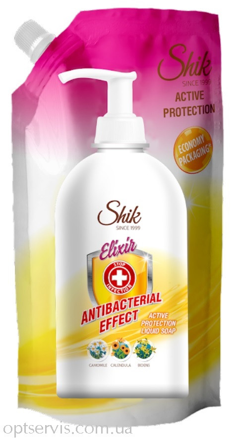Рідке мило Shik Elixir Antibacterial Активний захист 500мл, фото 1