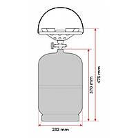 Тор! Комплект газовый баллон кемпинговый 12 л. INTERTOOL GS-0012