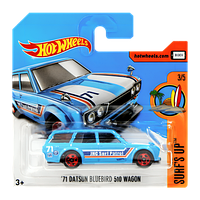 Машинка Базовая Hot Wheels '71 Datsun Bluebird 510 Wagon Surf's Up 1:64 FBD29 Blue