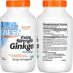 Гінкго Білоба 120 мг 360 капсул Doctor's Best Ginkgo Biloba Extract