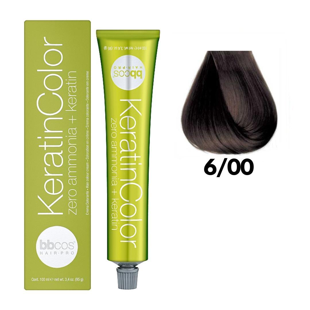 Крем-фарба безаміачна для волосся BBCos Keratin Color №6.00 Dark Intence Blond 100 мл, фото 1