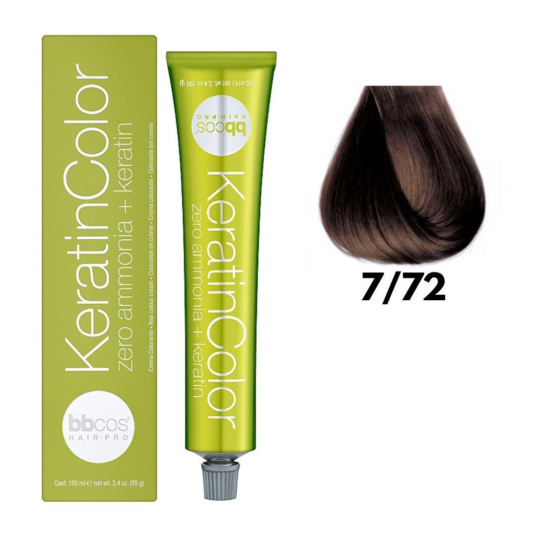 Крем-фарба безаміачна для волосся BBCos Keratin Color №7.72 Walnut 100 мл