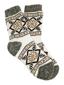 Вовняні шкарпетки з ромбічним орнаментом (Шерстяні шкарпетки)