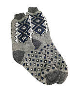 Шерстяные носки с синим орнаментом (Шерстяные носки)