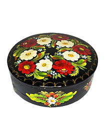 Шкатулка розписна кругла 13 см (Розпис)