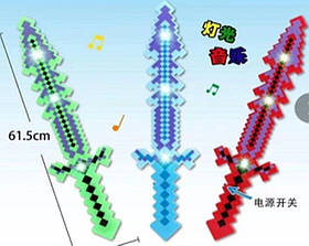 Меч світло, 3 кольори, 62см у пак. 65*20см (144шт/2)