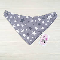 Слинявчик-бандана непромокальний фланелевий "Зорепад" сірий