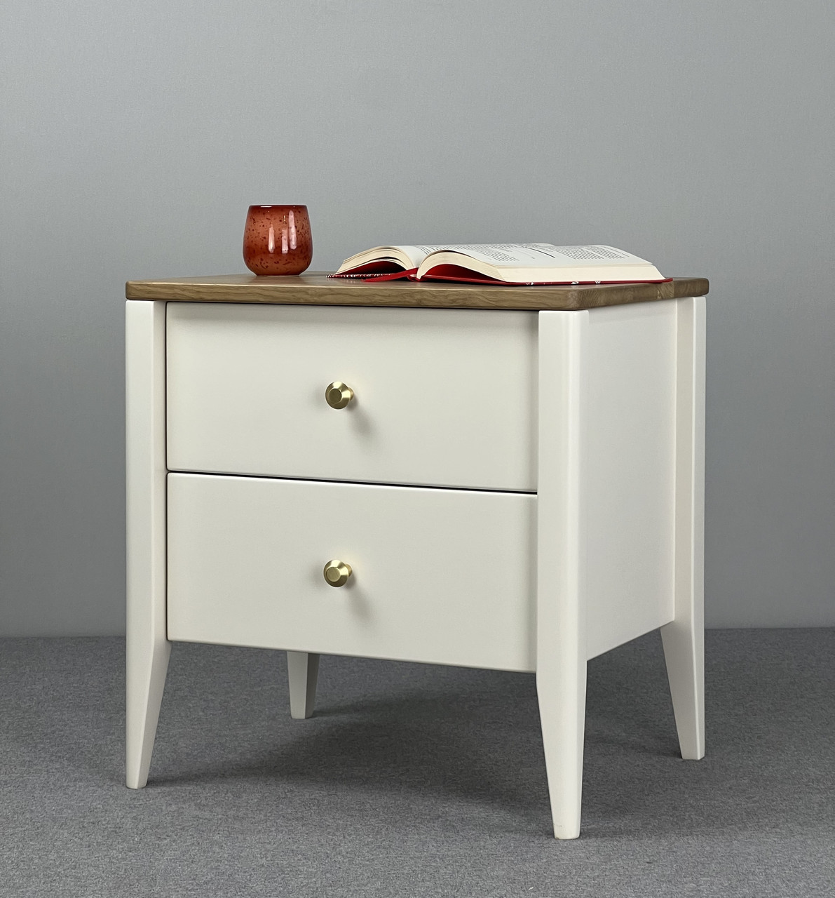 Тумба "Хюгге" з натурального дерева з дубовою кришкою, фото 1