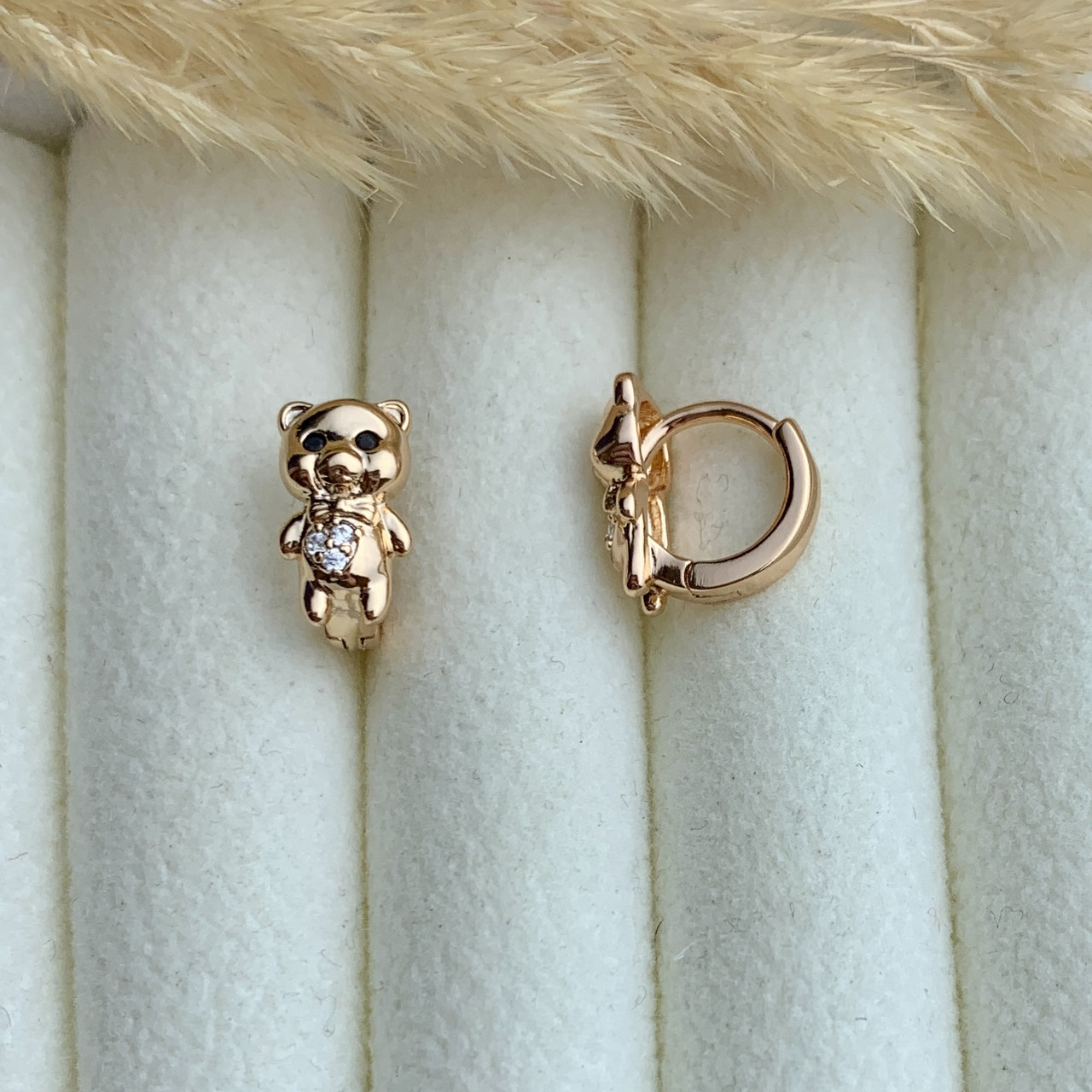Сережки детские Xuping Jewelry мишки из медицинского золота (АРТ. №1572) - фото 3 - id-p2073941504