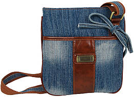 Наплічна джинсова сумка Fashion jeans bag синя