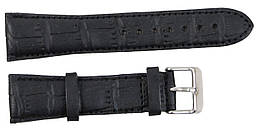 Шкіряний ремінь для годинника під рептилію Mykhail Ikhtyar Ш22 мм чорний