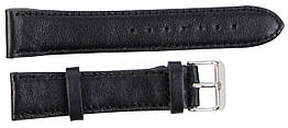 Ремінець для годинника з гладкої шкіри Mykhail Ikhtyar, ширина 20 мм чорний