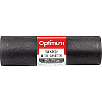 OPTIMUM Пакет для смiття п/е 70*100 чорний LD 120л/10 шт, (34шт/ящ)