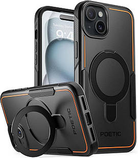 Чохол Poetic Neon MagSafe Ring Stand Cover Black для iPhone 15