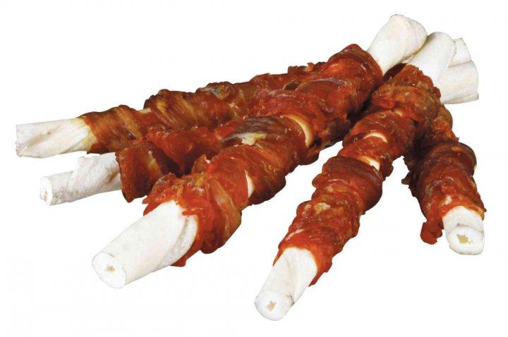 Ласощі для собак Паличка Trixie жувальна Denta Fun з м'ясом буйвола натуральна шкіра 12 см 70 г 5 шт/упак TX-31388, фото 1