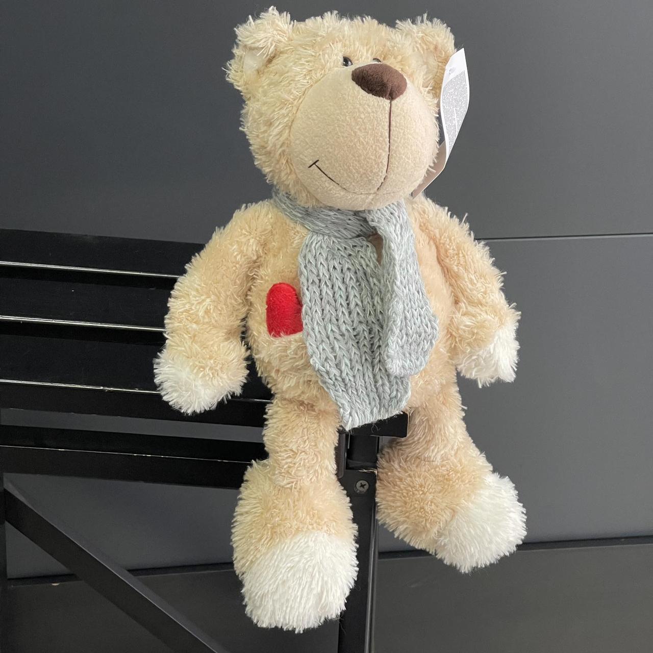 Іграшка мяка "Ведмедик з сердечком", молочний, Мягкая игрушка "Мишка с сердечком" 17977, фото 1