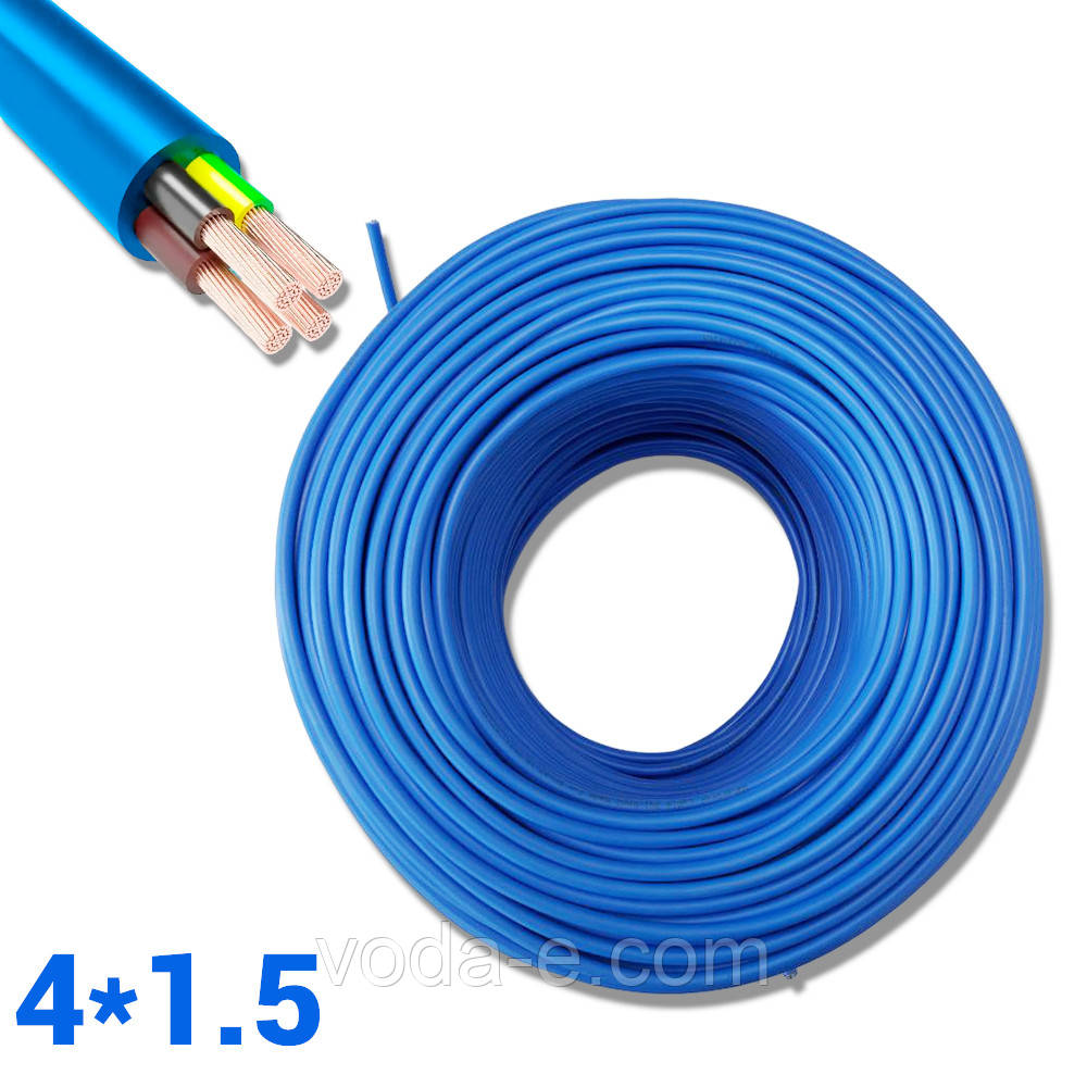 Кабель для насоса водопогружний 4 * 1,5 WATERPROOF CABLE силовий для занурювального свердловинного насоса