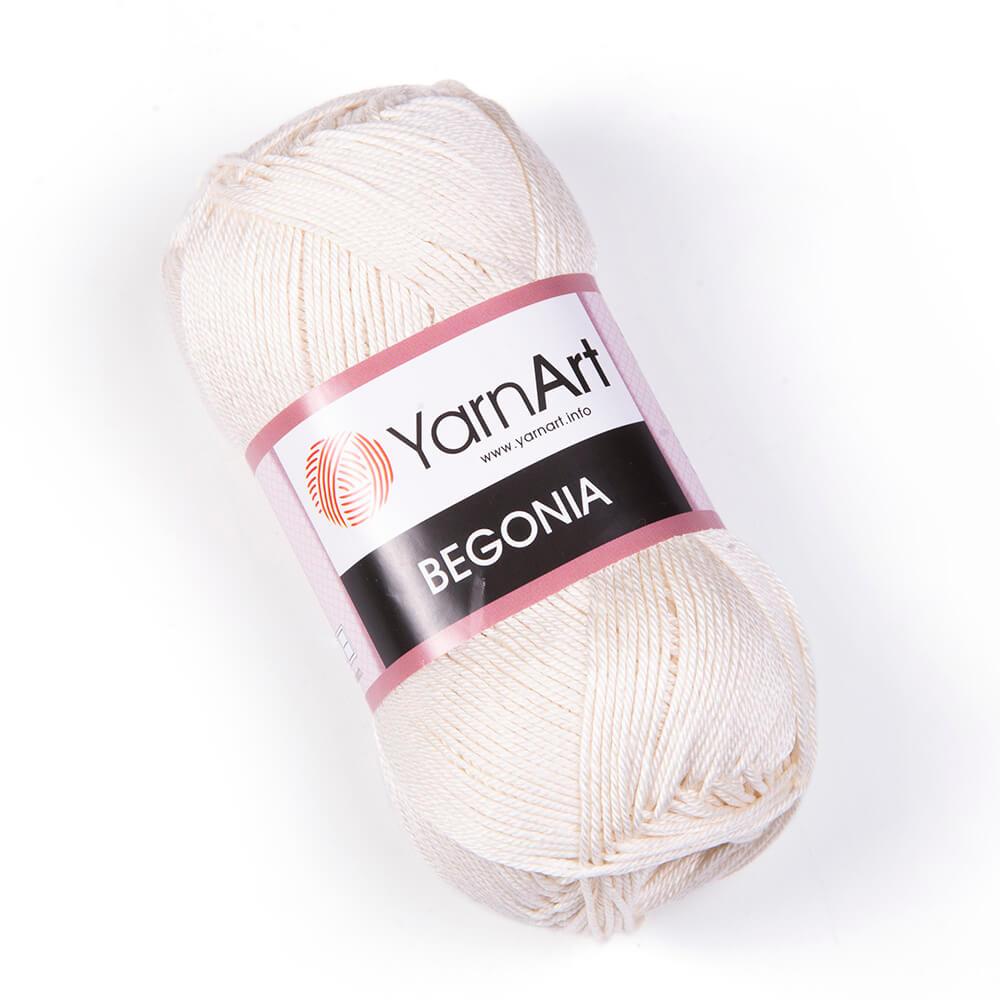 Пряжа YarnArt Begonia (Бегонія) 6194, молочний