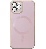 Чохол TPU+Glass Sapphire Midnight with MagSafe для Apple iPhone 12 Pro (Рожевий / Pink Sand)