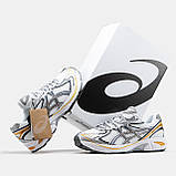 Жіночі кросівки Asics GT-2160 White Silver Orange, білі шкіряні кросівки асікс гт 2160, фото 4
