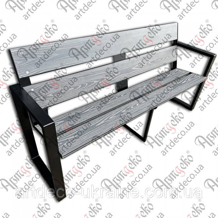 Лавка металаева 1600х770х480 з профільної труби  Арт. 68.201, фото 1