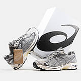 Чоловічі кросівки Asics GT-2160 Grey Beige, сірі шкіряні кросівки асікс гт 2160, фото 4