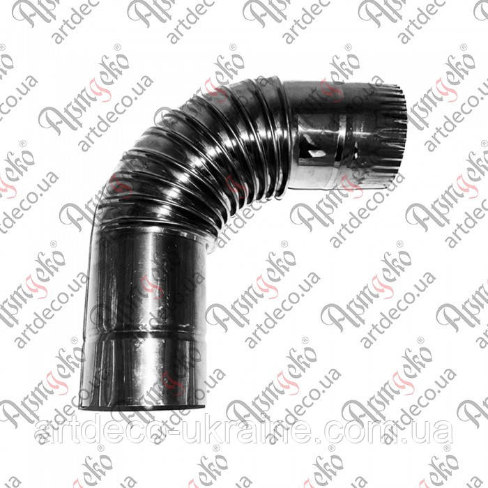 Коліно для димоходу одностінне d-100х250х5 Арт. 90,850, фото 1