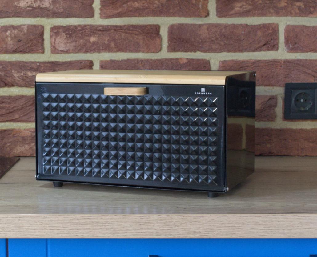 Хлібниця металева, чорна Edenberg EB-135