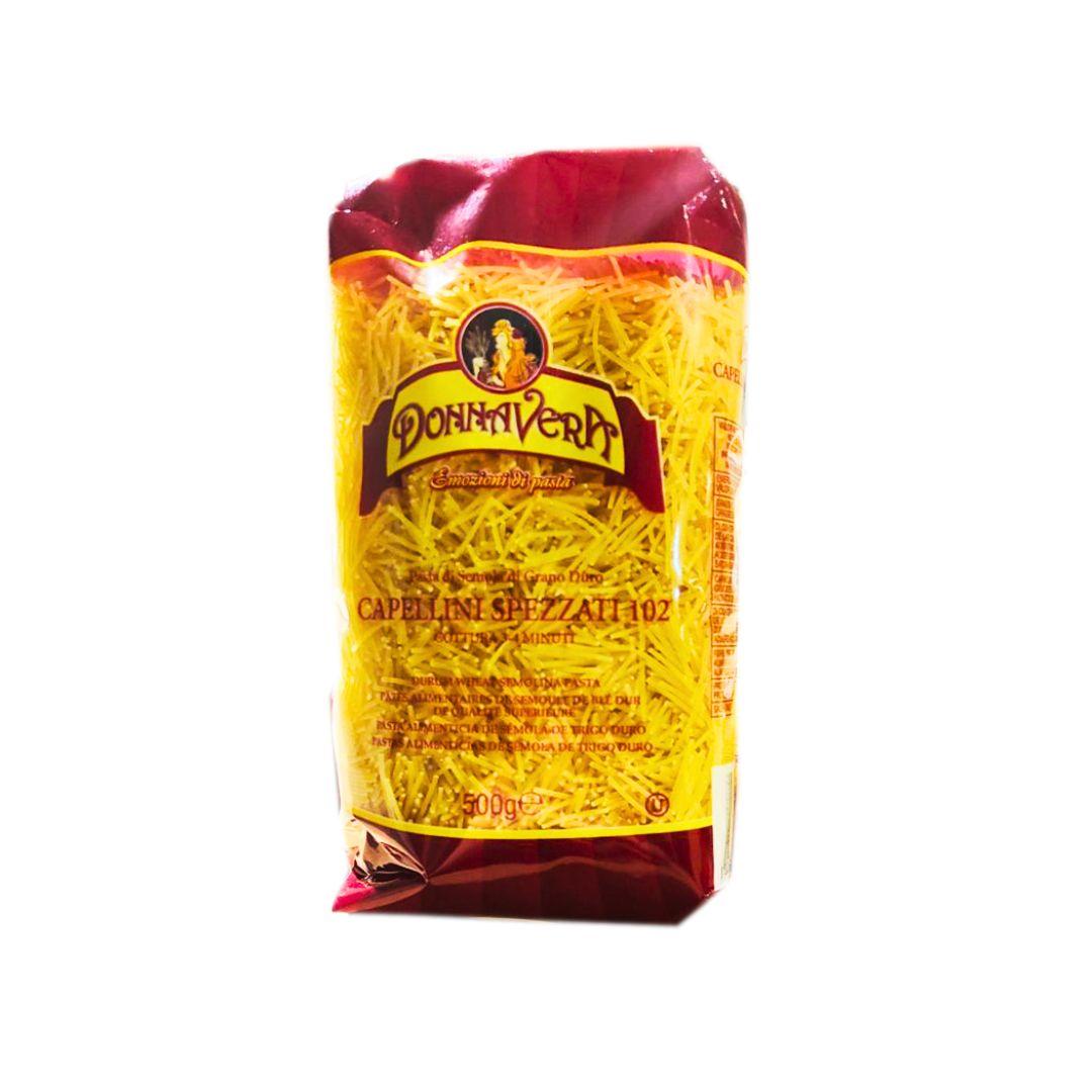 Макарони DONNA VERA Capellini Spezzati (бульйонка), 500 г, 24 уп/ящ