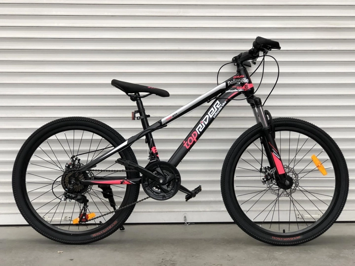 Велосипед гірський TopRider 611 24" рама 14 обладнання Shimano Рожевий
