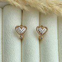 Сережки дитячі Xuping Jewelry сердечки з медичного золота (АРТ. №536)