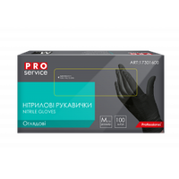 PRO Перчатки нитриловые Professional, черные, неопудренные М (100шт/уп) (10уп/ящ)