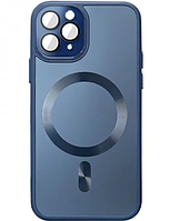 Чохол TPU+Glass Sapphire Midnight with MagSafe для Apple iPhone 15 Pro Max (Deep navy)