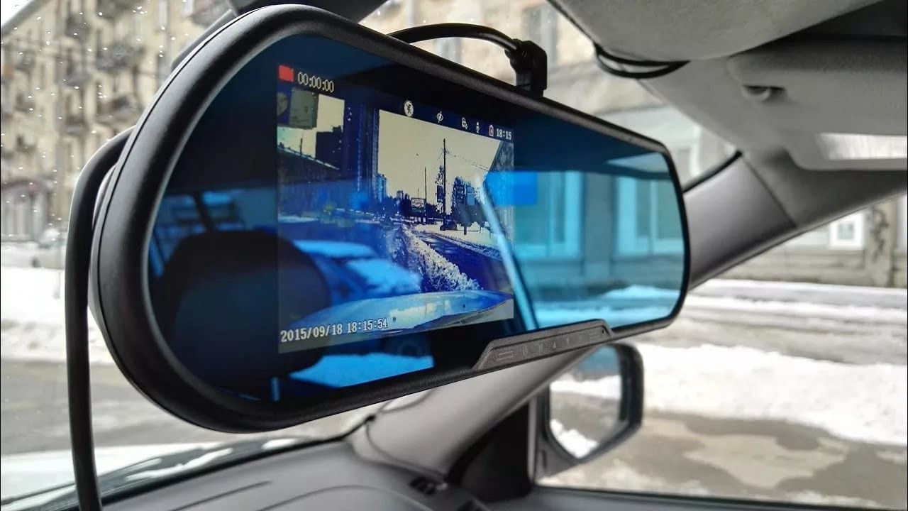 Автомобильное зеркало видеорегистратор для машины на 2 камеры VEHICLE BLACKBOX DVR 1080p камерой заднего вида. - фото 2 - id-p2074003135