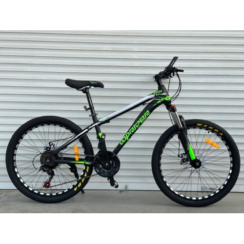 Велосипед гірський TopRider 611 24" рама 14 обладнання Shimano Салатовий