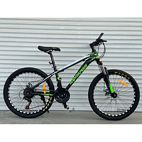 Велосипед горный TopRider 611 24" рама 14 оборудование Shimano Салатовый