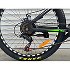 Велосипед гірський TopRider 611 24" рама 14 обладнання Shimano Салатовий, фото 2