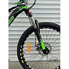 Велосипед гірський TopRider 611 24" рама 14 обладнання Shimano Салатовий, фото 3