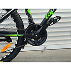 Велосипед гірський TopRider 611 24" рама 14 обладнання Shimano Салатовий, фото 4
