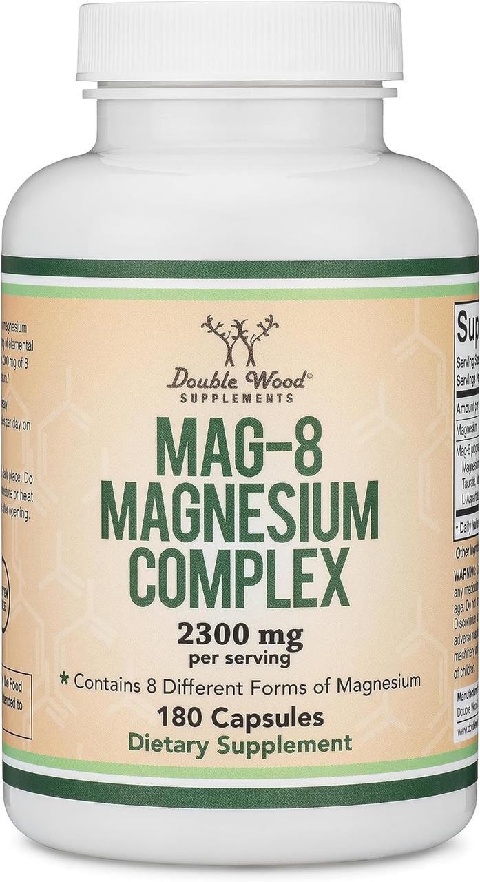 Комплекс магнію Double Wood Supplements MAG-8 Magnesium Complex 2300 mg 180 capsules, фото 1