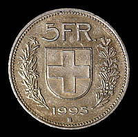 Монета Швейцарии 5 франков 1968-2013 гг.