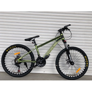 Велосипед гірський TopRider 611 24" рама 14 обладнання Shimano Хакі