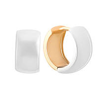 Современные широкие золотые сережки кольца конго серьги из золота комбинированные в стиле минимализм